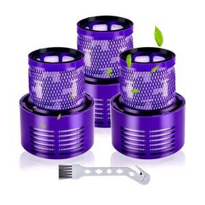Dyson Vacuum V10 Filter Replacement 3pc for Cyclone, Animal, Absolute, Total, Sv